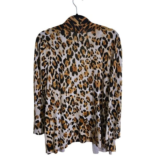 Chico's The Perfect Layer Cardigan Trending Leopard Print Size XL - Picture 3 of 7